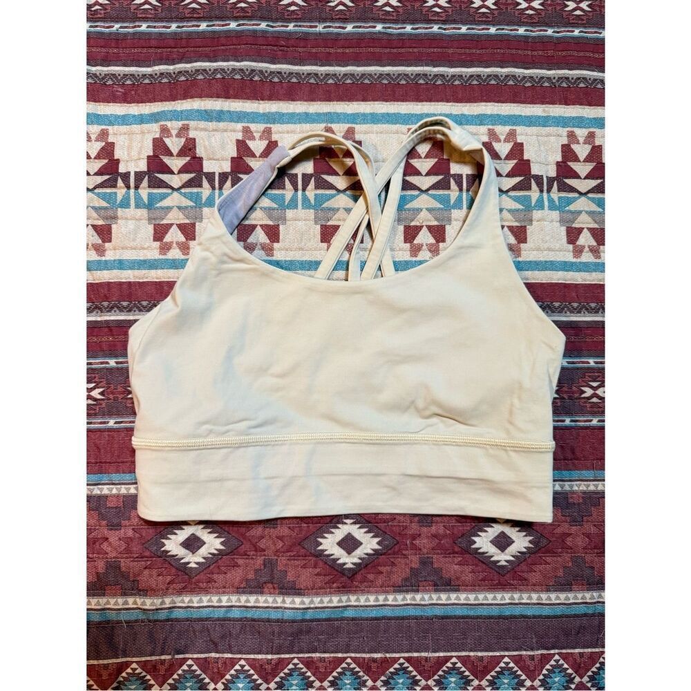 Lululemon light yellow Strappy Sports Bra size 8